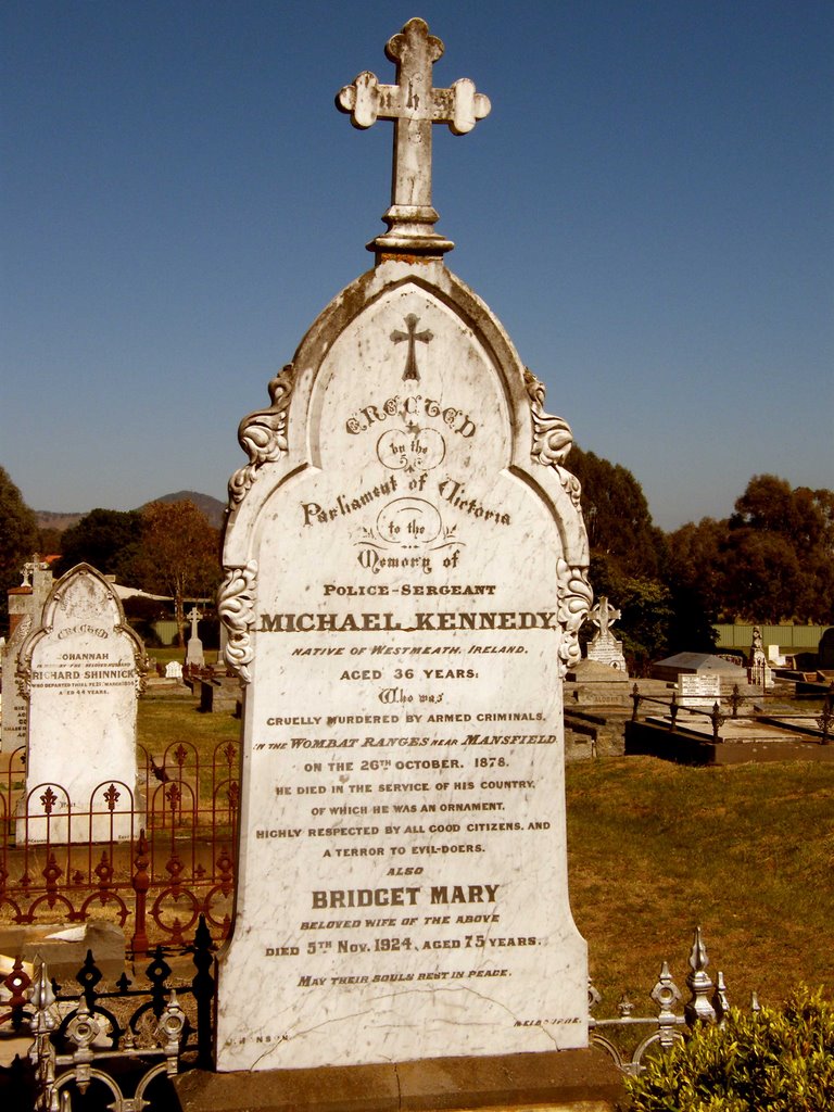 Grave of Sgt Michael Kennedy, slain by Ned Kelly - Mansfield